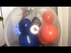 Blowing balloons inside balloon// Mickey Mouse balloon