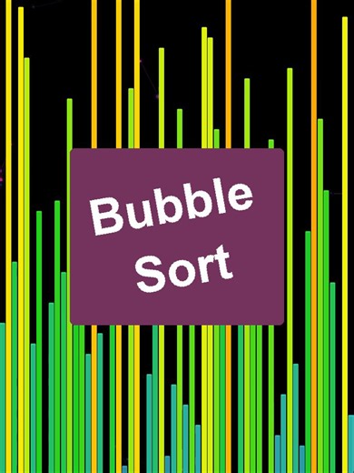 How Bubble Sort works step by step 🫧💙🧡 Compares neighbors, swaps if wrong, repeats until sorted. Elements bubble up like fizzy soda! Simple but slow O(n²) 📚 💙🧡 Follow for algorithm basics #BubbleSort #Programming #CodingLife #TechEducation #Algorithms