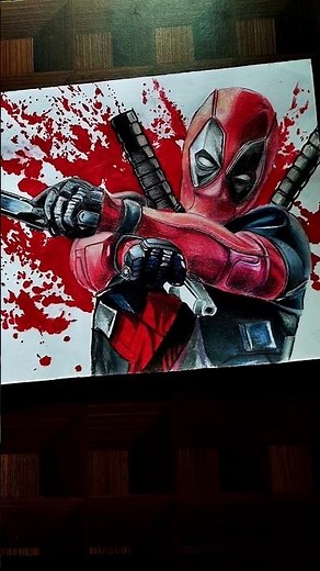 how to draw Deadpool drawing 🎨 reality. #deadpoolart#marvelart #realisticart