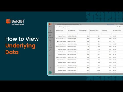 How to View Underlying Data of a Widget | Bold BI