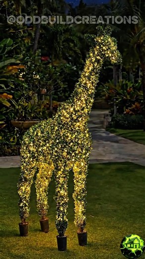 🔥 Giant Wire Giraffe Comes to Life?! Watch This Stunning Garden Transformation! 🌿🦒#shorts #oddbuild