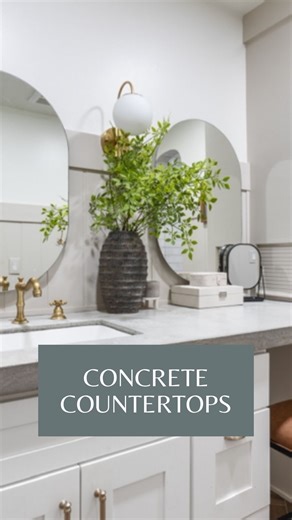 Crystel DIY & Design on Instagram: "DIY Concrete Bathroom Countertops | Budget-Friendly Primary Bath Makeover . We transformed our primary bathroom with DIY concrete countertops — and it completely elevated the space! This budget-friendly project gave us the custom, modern look we wanted without the high price tag. If you’ve ever wondered how to update your bathroom counters on your own: comment LINK and I’ll send you the step-by-step tutorial. Be sure you’re following @crystelmontenegrohome to 