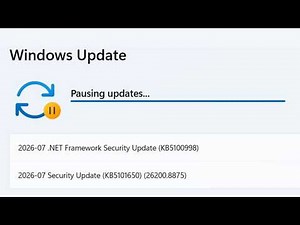 Fix 2026-07 Security Update (KB5101650)/KB5100998 Not Installing Windows 11