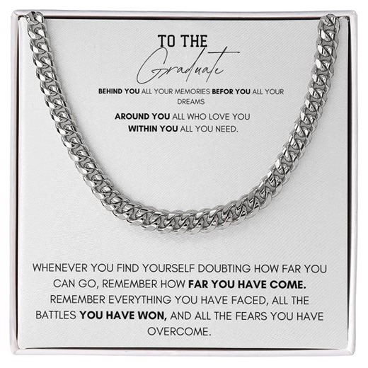 Graduation Chain Gift for Him, Son College Graduation, Grandson Grad , Nephew Graduation, Friend Gifts, Brother Gift, Men Graduation Gift - Etsy