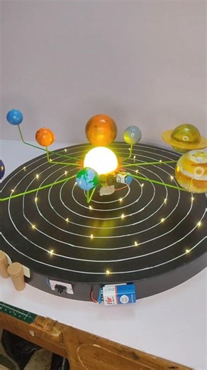 Solar system model | best Science project #schoolproject #shorts #solarsystem #science