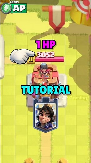 1 HP Princess Tower Tutorial😱🔥 Clash Royale