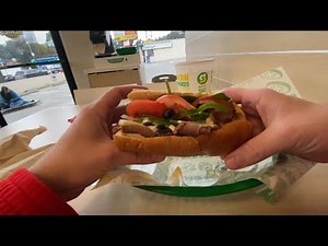 POV Subway Club: Turkey, Ham,Roast Beef pepper-jack, spinach, tomatoes, onions, oil-vinegar and mayo