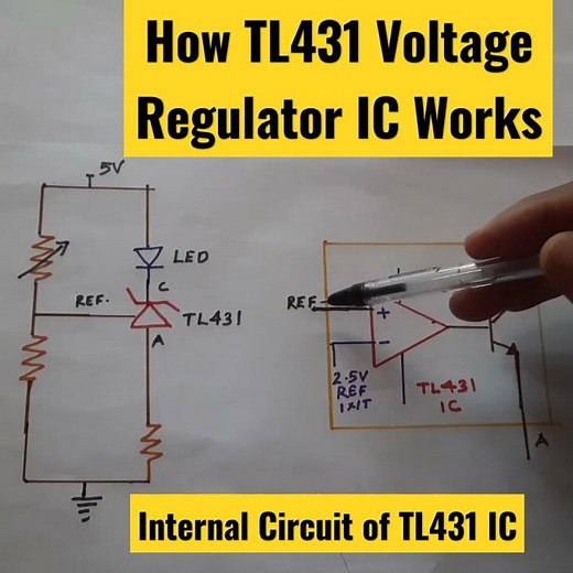 How TL431 Voltage Regulator IC works| Internal Circuit Of TL431|TL431 IC|#shorts #ytshorts