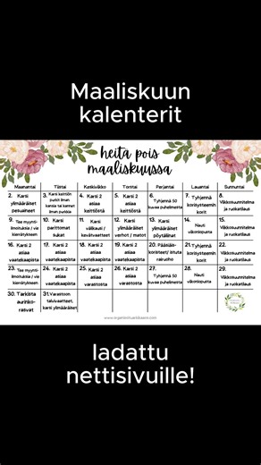 Maaliskuun kalenterit! 😍