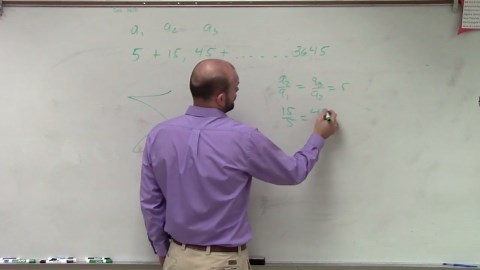 Expressing the sum using sum notation of a geometric series
