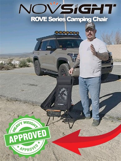 Novsight has an amazing new camping chair. Rove Series camping chair is where its at! (sorry ut was REALLY bright that day!) check it out: https://www.novsights.com/products/camping-chair-foldable-contour-pattern?srsltid=AfmBOooq3p1v9l2XMvDGae-vyJEF7RRiTU6cXNBfPH4N5FvXEm6mvexh Use code