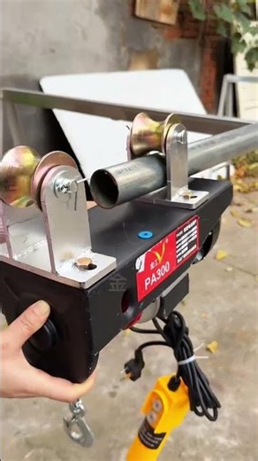Electric hoist round tube pulley trolley track...