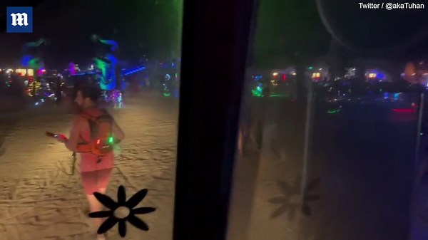 Burning Man 2022 festivities continue with lit up bikes