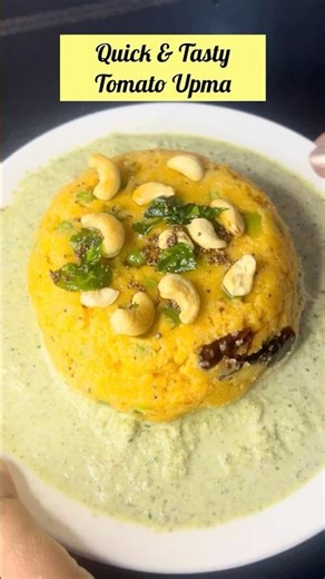 South Indian Style Tomato Upma | Easy & Fluffy Breakfast Recipe#tomatoupma
