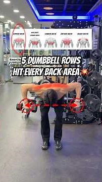 🔸5 Dumbbell Back Row Variations | Grip Width & Angle Changes for Different Back Activation #back