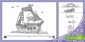 Pirate Colouring Pages