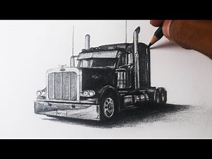 How to Draw a Peterbilt 379 Truck - STEP BY STEP Narrated
