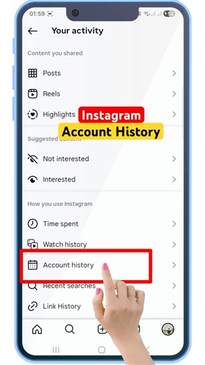 How to See Instagram account history #shorts