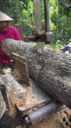 Powerful Log Cutting Machine #shorts#woodcutting #oddlysatisfying