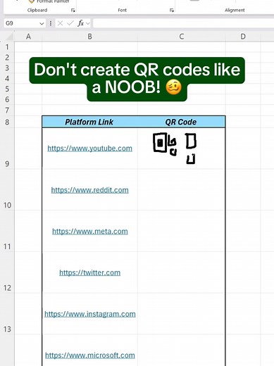 Create QR Codes in Excel Efficiently