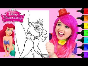 Coloring Ariel & King Triton | The Little Mermaid | Markers