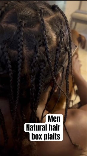 Men natural hairstyles. Box plaits #menstyle #naturalhair #menhairstyles #boxbraids