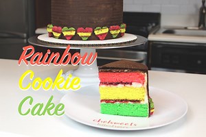 This week's cake recipe is inspired by a classic New York cookie, the rainbow cookie!!! I didn't know these existed until I moved to the East coast, but now I'm making up for lost time 😜 My rainbow cookie cake is made with almond cake layers, filled with an almond buttercream and raspberry jam, and covered in a rich chocolate ganache. It tastes just like the real thing!! The recipe can be found here: https://chelsweets.com/2019/03/23/rainbow-cookie-cake/ | Chelsweets