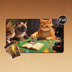 Bloomburrow Playmat- Cats Playing MTG Theme Funny Playmat: 3mm, 24"×14”, Zone & Foil Options. - Etsy