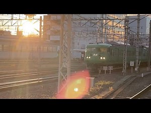 夕焼けの京都駅0番線に入線する近キト117系S01編成
