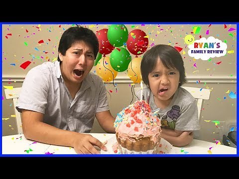 Daddy's Surprise Birthday Disaster with Ryan's Family Review!