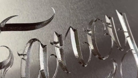 Tattoo Font License Plate Car Tag Custom Diamond Etched Engraved on Silver Metal - Etsy