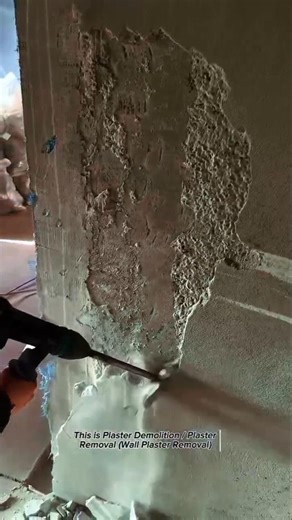 Wall Plaster Removal Using Demolition Hammer | Fast & Efficient Surface Prep