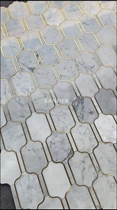 17K views · 268 reactions | Luxury carrara white waterjet mosaic 殺嵐...