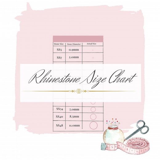 Rhinestone Size Chart, Hotfix Crystals (PDF) - Etsy