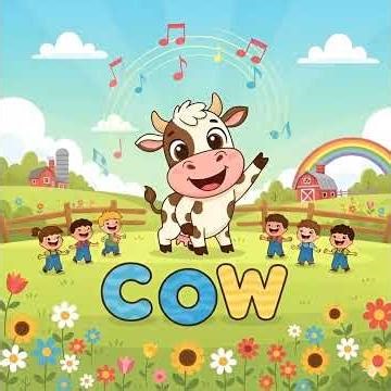 Cow Song for Kids 🐮 | Learn Farm Animal Sounds | Nursery Rhymes