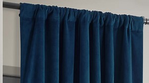 Exclusive Fabrics & Furnishings Java Signature Velvet Blackout Curtain - 50 in. W x 96 in. L Rod Pocket with Back Tab Single Velvet Curtain Panel VPCH-190912-96