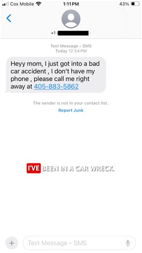 62K views · 537 reactions | Scam warning ‼️ If you get an urgent text or call out of the blue about a loved one or an account, don’t click the link or call the number provided. Always verify with loved ones or check those accounts first. #scam #safety #warning #news #newson6 | KOTV - News On 6 | Facebook
