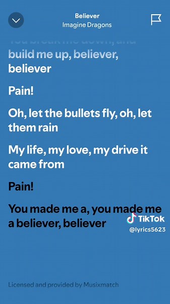 Believer by Imagine Dragons #lyric #musiclyrics #videolyrics #videolyrics #spotify #lyrics #believer #imaginedragons