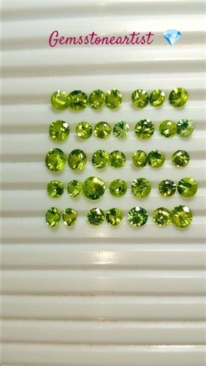 Peridot round diamond cut #gemsstoneartist #astrologicalgemstone #preciousstones #art #jewellery