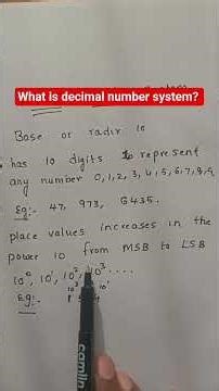 what is decimal number system? #decimalnumbers