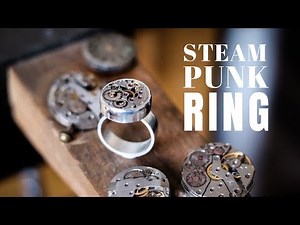 STEAMPUNK ring - turning old watch into silver ring!