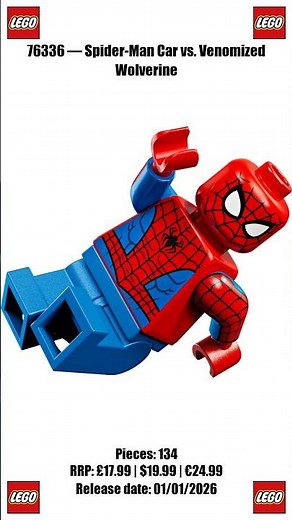 NEW! LEGO Spider-Man Car vs. Venomized Wolverine 76336 #shorts