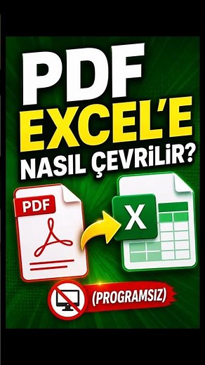 PDF Excel’e Nasıl Aktarılır? (Programsız)