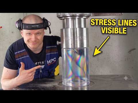 Crushing Plastic With Polarized Light | Hydraulic Press Test