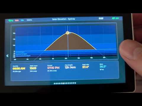 Tab5 (M5stack) preview of weather dashboard project.