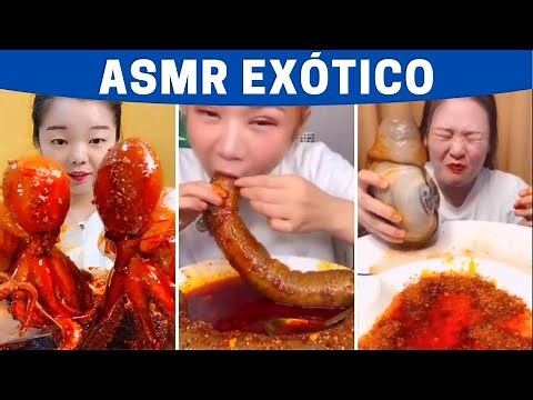 Chines Comendo Comida EXÓTICA 🍜 ASMR Comida Chinesa | ASMR Comida Frutos do Mar | Comida Chinesa