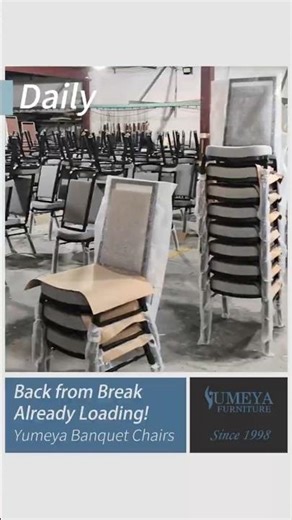 Yumeya's metal wood grain chairs are shipping out! See the factory in action. 👀