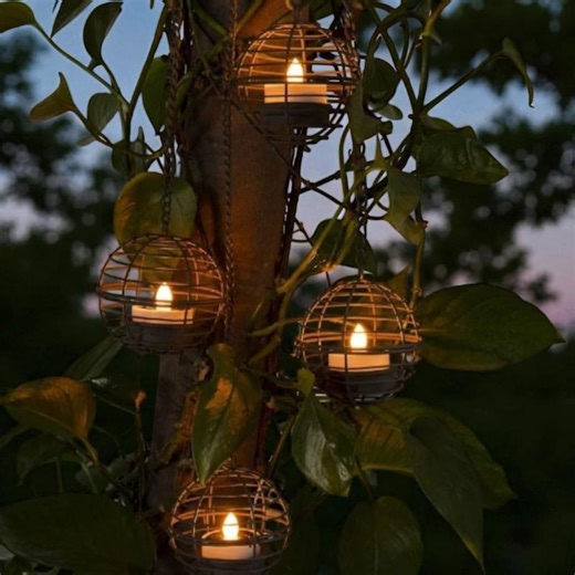 Solar Hanging Lanterns 3-Pack: Waterproof Garden Patio Tree Lights