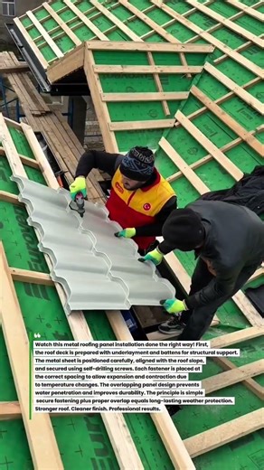 Metal Roofing Installation Like a Pro! #Roofing #Construction #MetalRoof