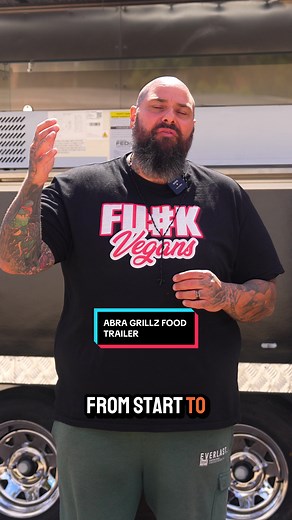 Custom Food Trailer with Built-in Charcoal BBQ